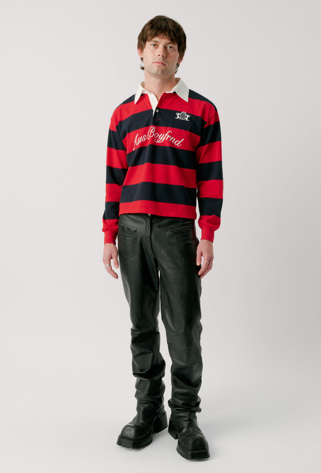 RUGBY JERSEY - RED + NAVY