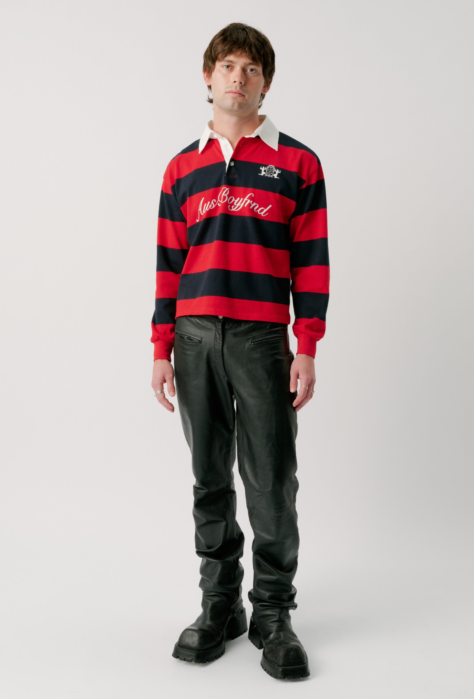 RUGBY JERSEY - RED + NAVY