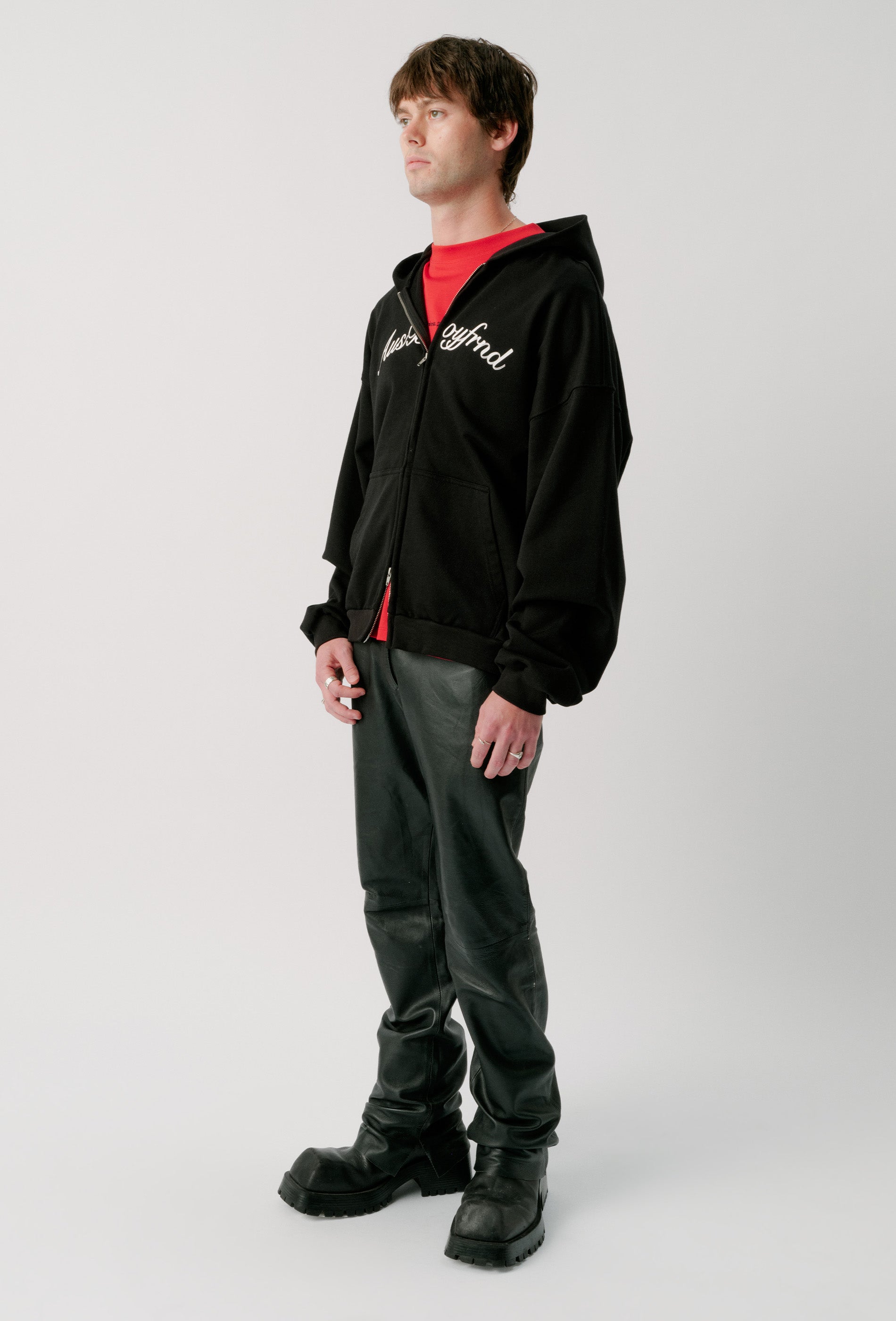 BOYFRND DOUBLE ZIP UP HOODIE