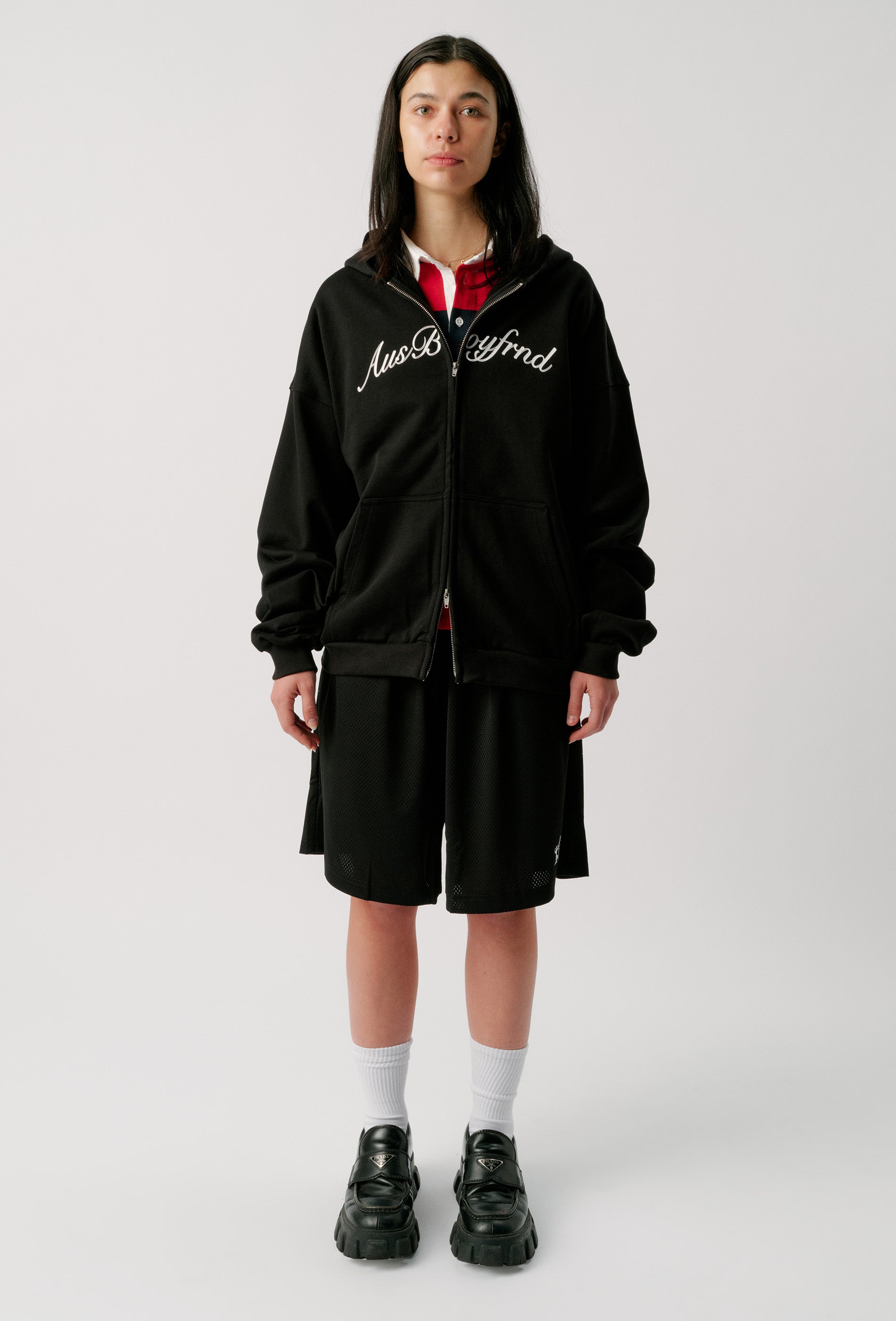 BOYFRND DOUBLE ZIP UP HOODIE