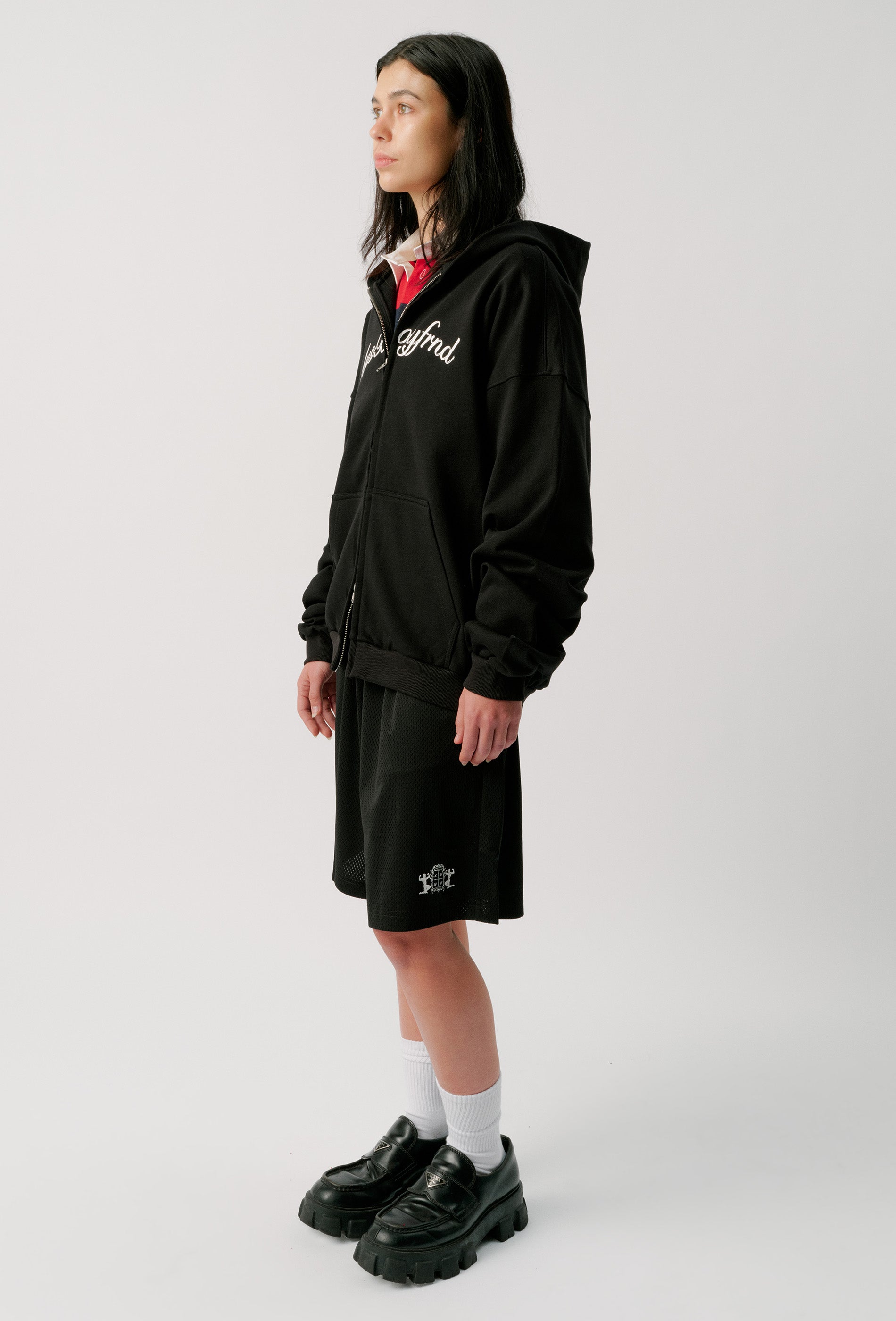 BOYFRND DOUBLE ZIP UP HOODIE