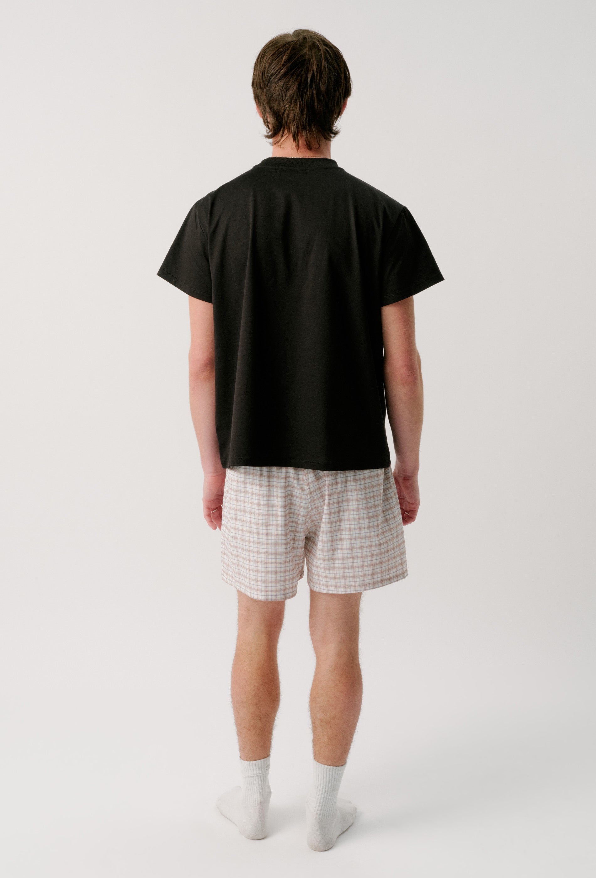 BOYFRND BOXER - TAN CHECK