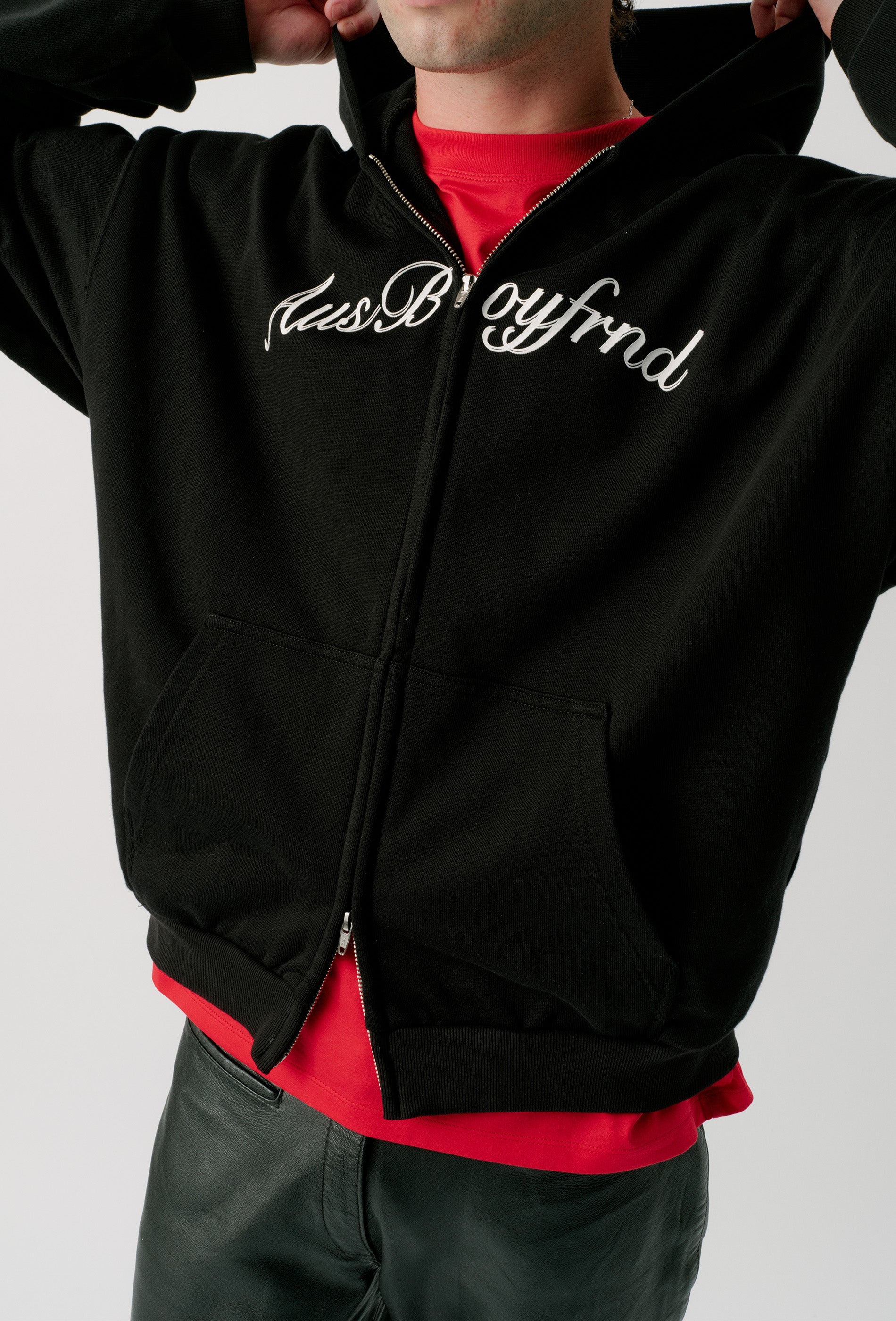 BOYFRND DOUBLE ZIP UP HOODIE