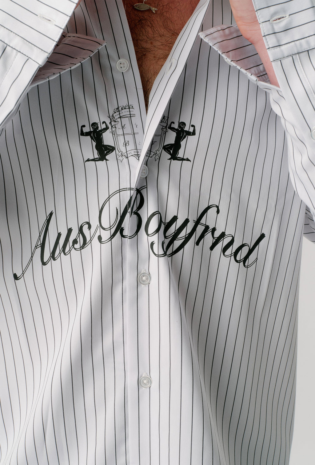 OG PINSTRIPE BUTTON UP SHIRT