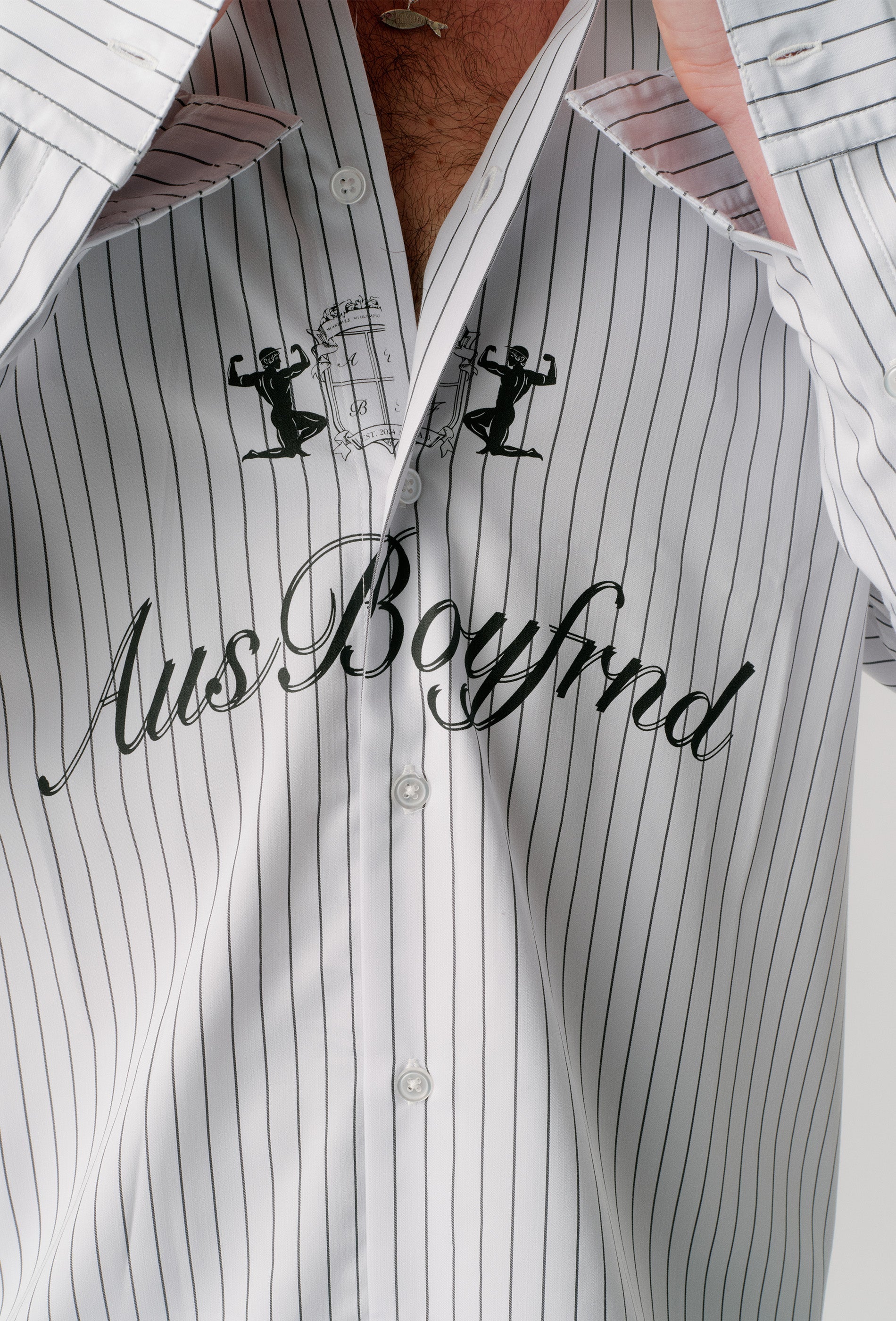 OG PINSTRIPE BUTTON UP SHIRT