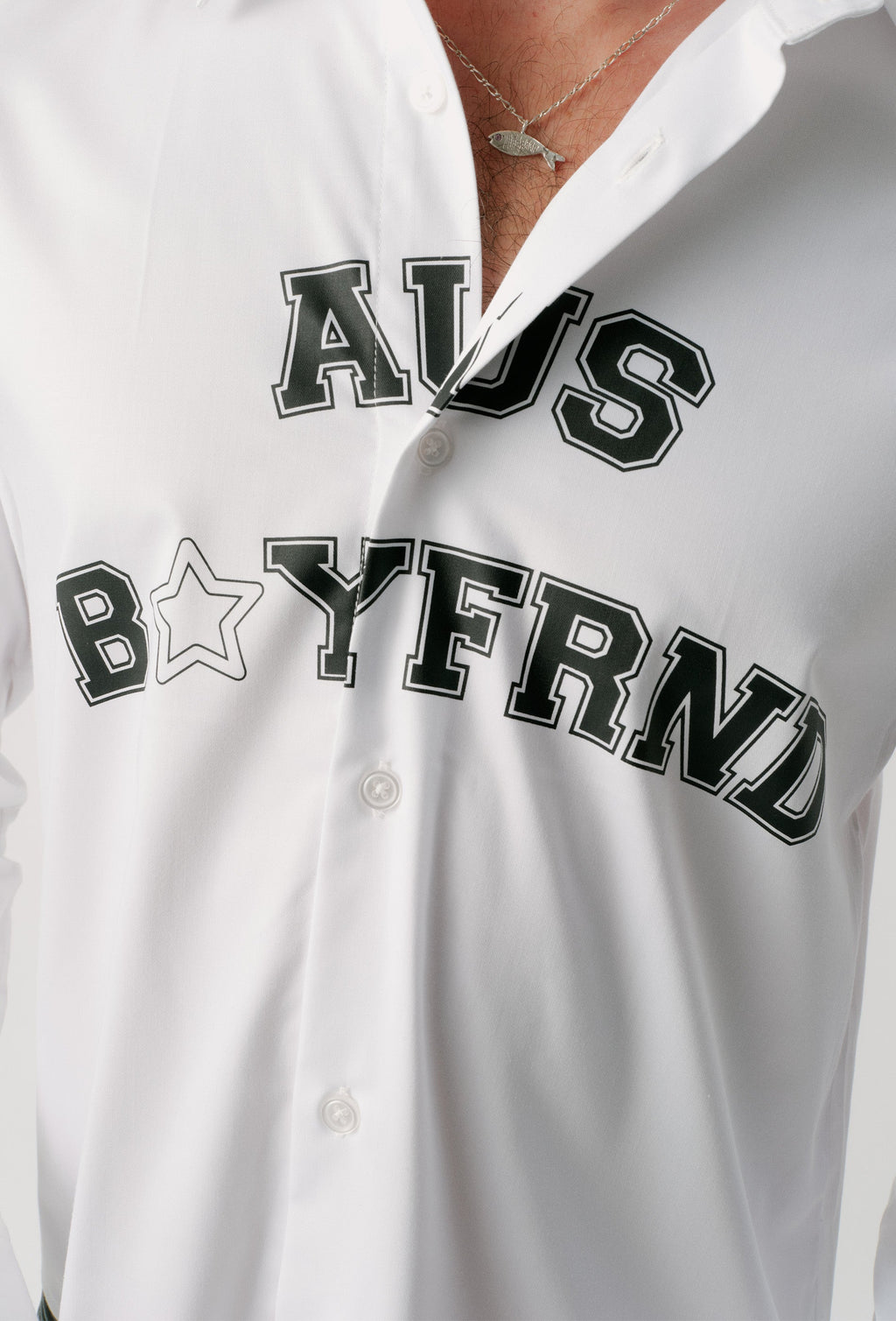 CROPPED SPORTSTAR BUTTON UP SHIRT