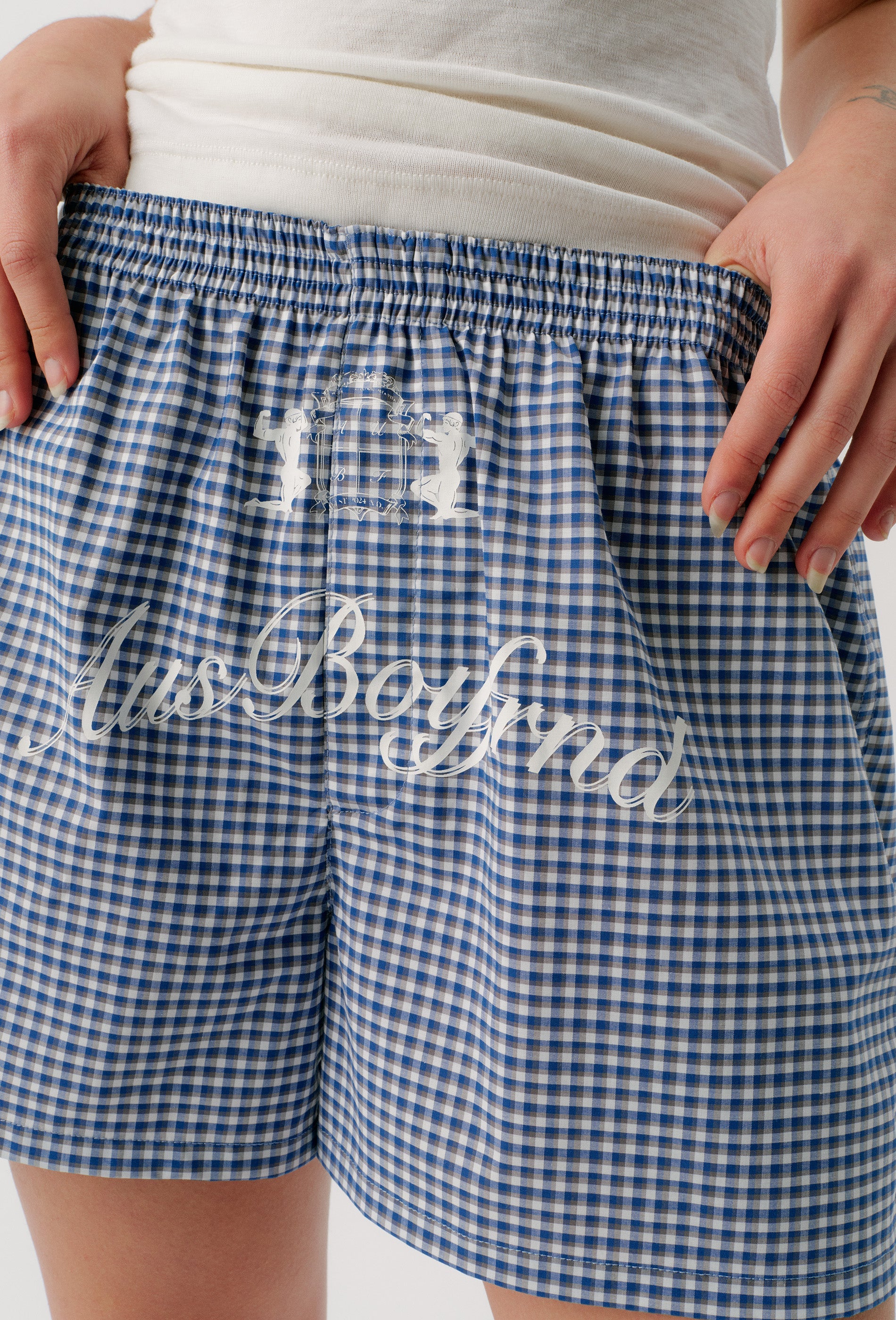 BOYFRND BOXER - NAVY CHECK