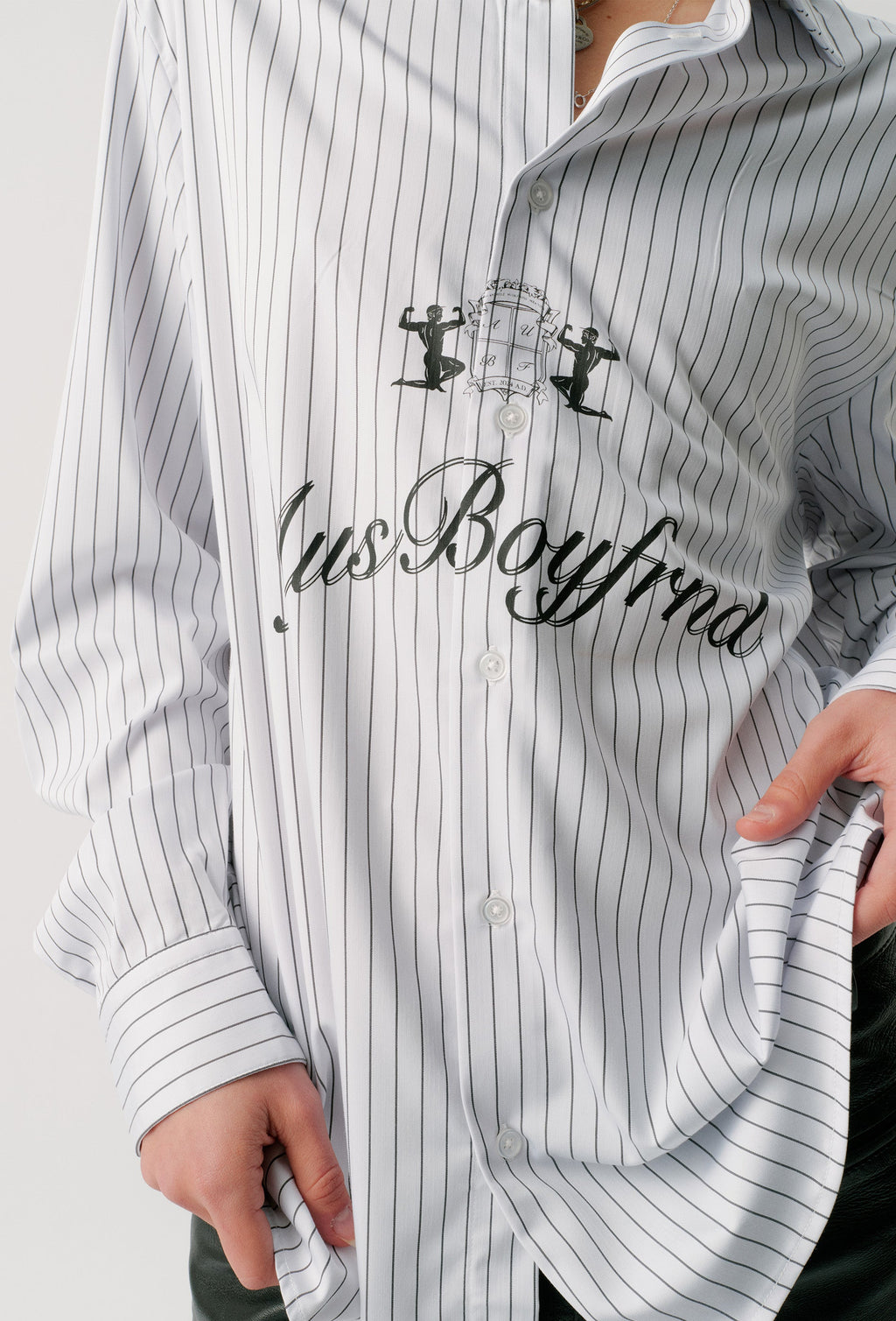OG PINSTRIPE BUTTON UP SHIRT