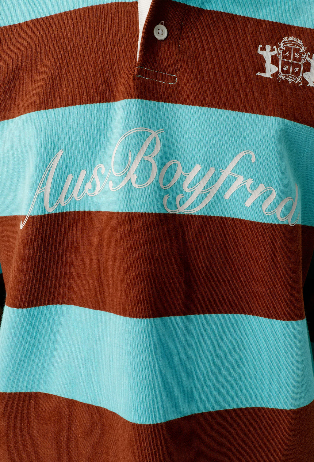 RUGBY JERSEY - BLUE + BROWN