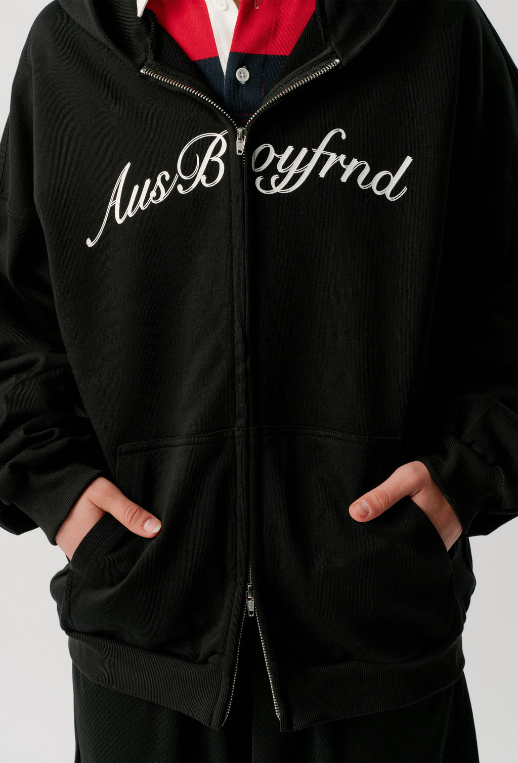 BOYFRND DOUBLE ZIP UP HOODIE