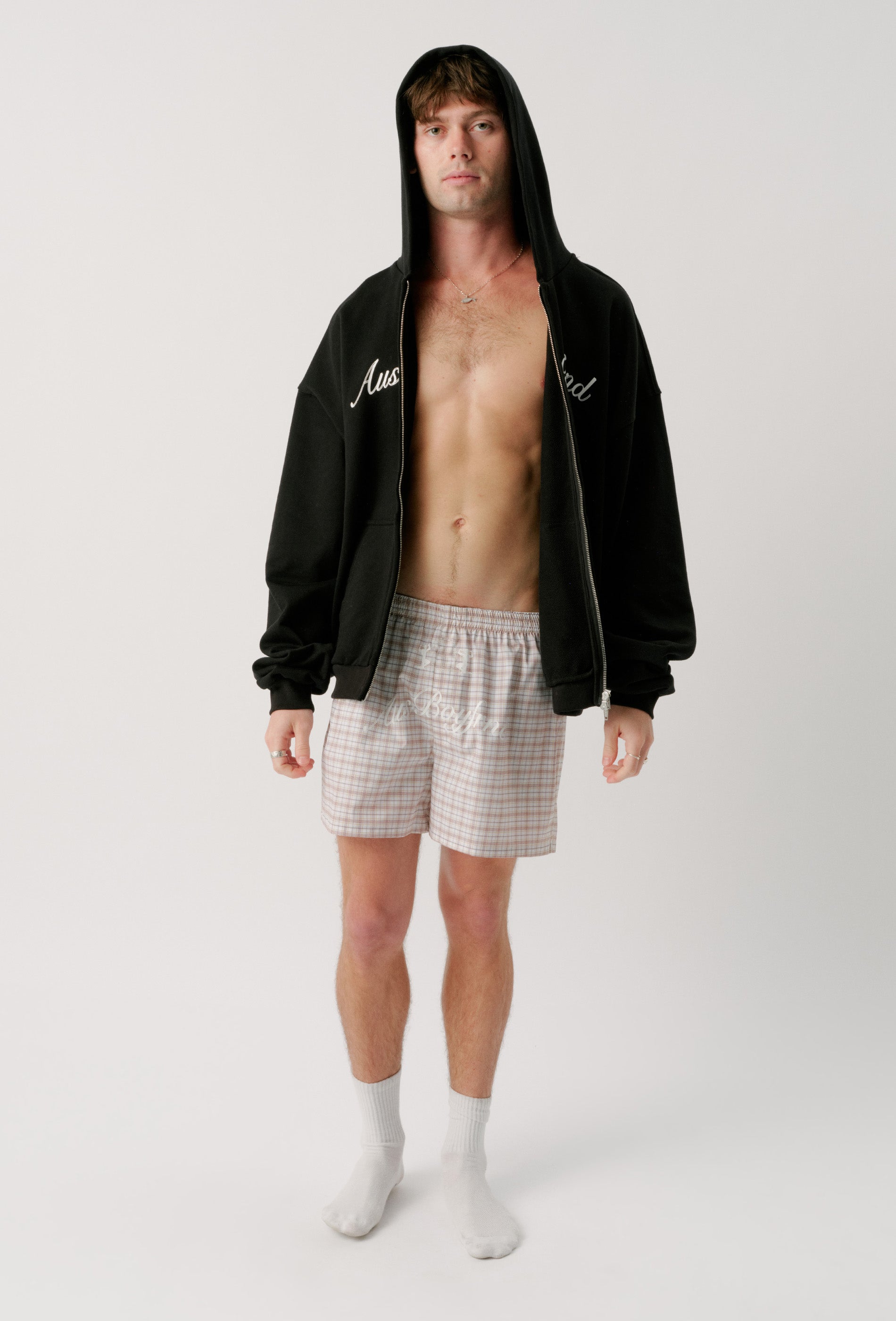 BOYFRND BOXER - TAN CHECK