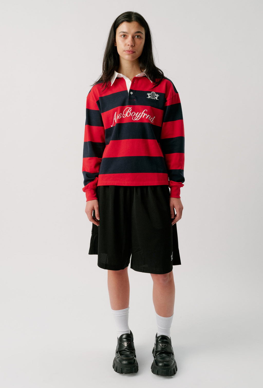 RUGBY JERSEY - RED + NAVY