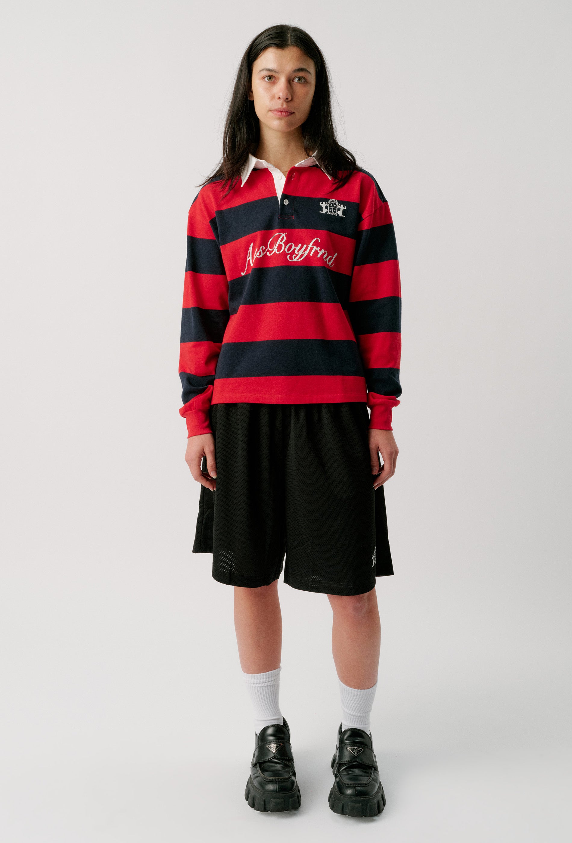 RUGBY JERSEY - RED + NAVY