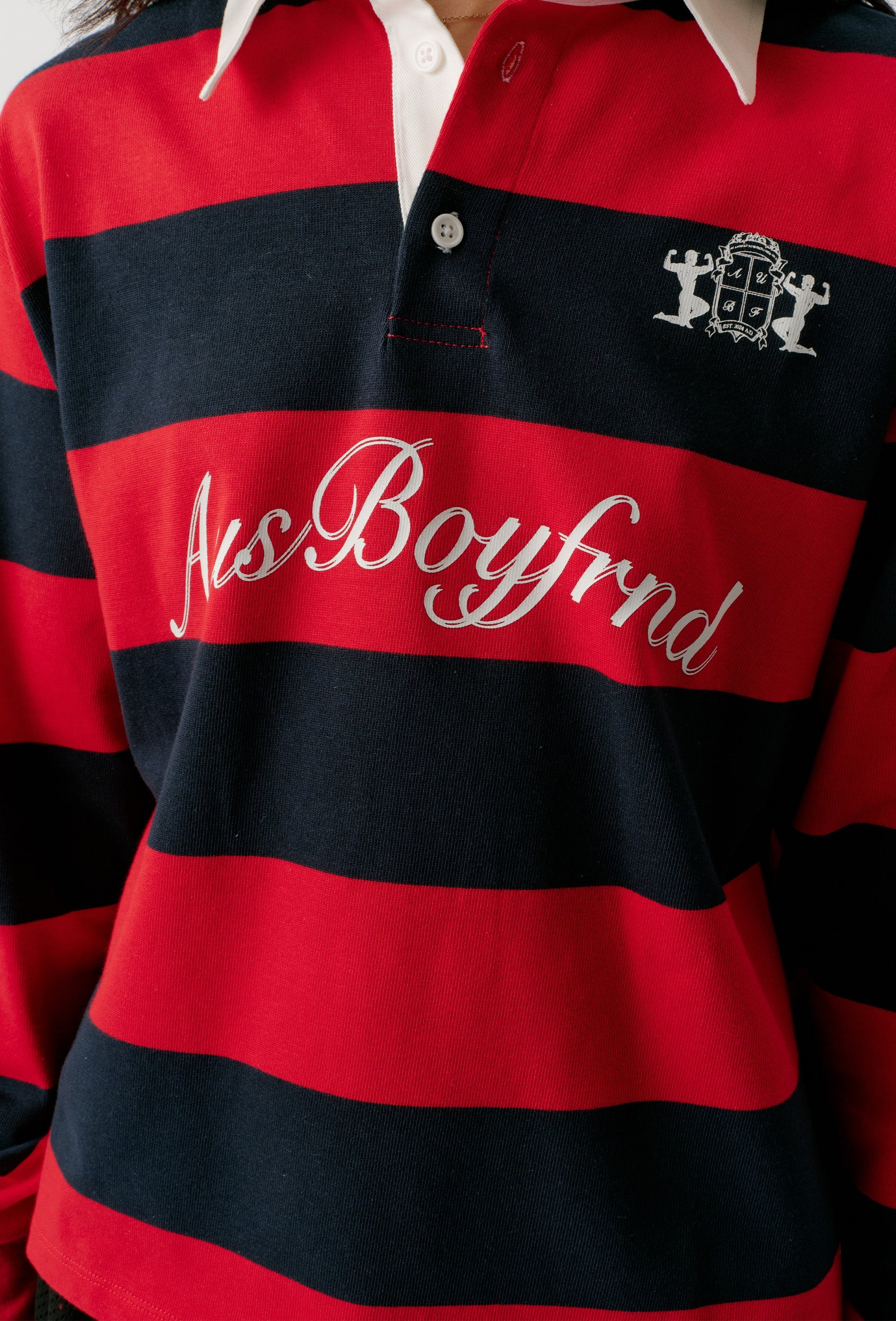 RUGBY JERSEY - RED + NAVY